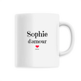 Mug - Sophie d'amour - 6 Coloris - Cadeau Original & Tendre - Cadeau Personnalisable - Cadeaux-Positifs.com -Unique-Blanc-