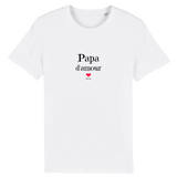 T-Shirt - Papa d'amour - Coton Bio - 7 Coloris - Cadeau Original - Cadeau Personnalisable - Cadeaux-Positifs.com -XS-Blanc-