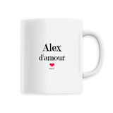 Mug - Alex d'amour - 6 Coloris - Cadeau Original & Tendre - Cadeau Personnalisable - Cadeaux-Positifs.com -Unique-Blanc-