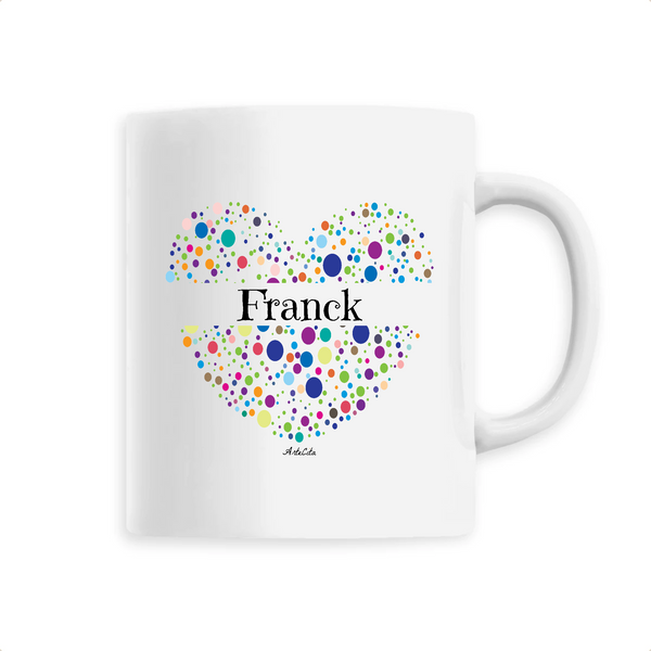 Mug - Franck (Coeur) - 6 Coloris - Cadeau Unique & Tendre - Cadeau Personnalisable - Cadeaux-Positifs.com -Unique-Blanc-