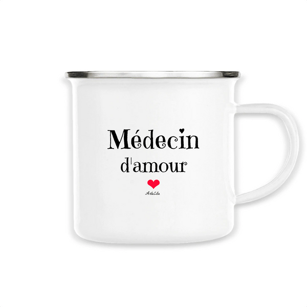 Mug - Médecin d'amour - Métal émaillé - Cadeau Original & Tendre - Cadeau Personnalisable - Cadeaux-Positifs.com -Unique-Blanc-