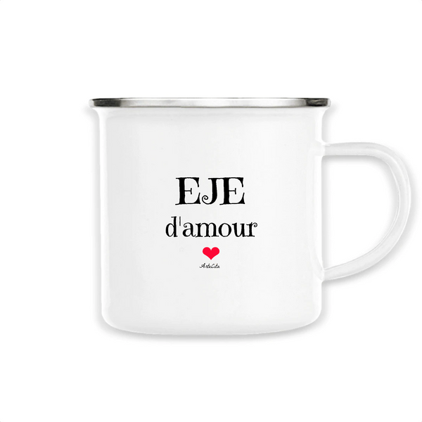 Mug - EJE d'amour - Métal émaillé - Cadeau Original & Tendre - Cadeau Personnalisable - Cadeaux-Positifs.com -Unique-Blanc-