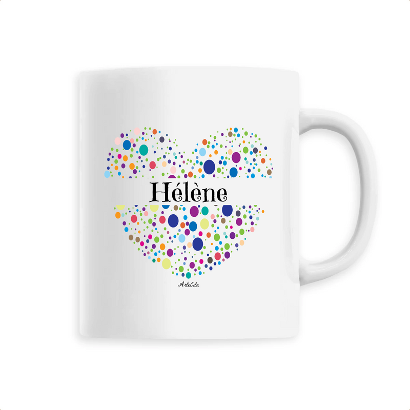 Cadeau anniversaire : Mug - Hélène (Coeur) - 6 Coloris - Cadeau Unique & Tendre - Cadeau Personnalisable - Cadeaux-Positifs.com -Unique-Blanc-