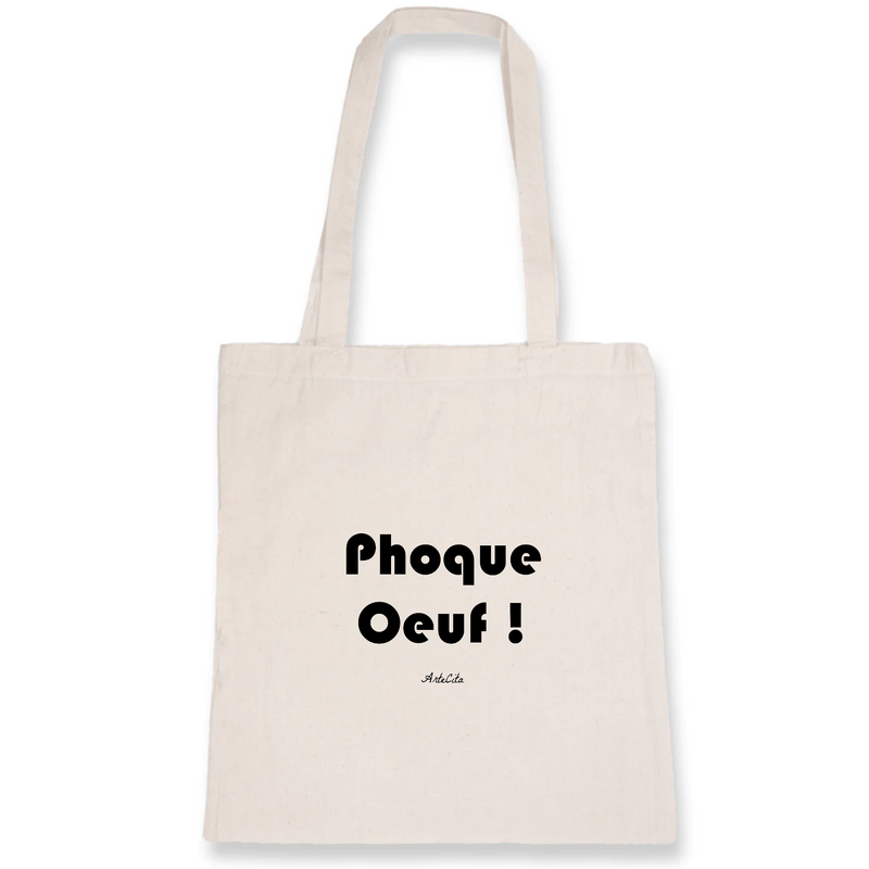 Cadeau anniversaire : Tote Bag - Phoque Oeuf - Coton Bio - Cadeau Drôle - Humour - Cadeau Personnalisable - Cadeaux-Positifs.com -Unique-Blanc-