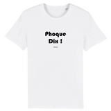 T-Shirt Premium - Phoque Dix - Coton Bio - 12 Coloris - Humour - Cadeau Personnalisable - Cadeaux-Positifs.com -XS-Blanc-