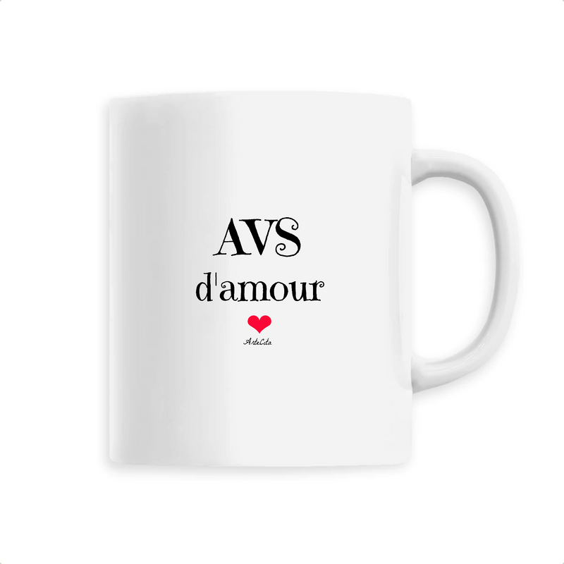 Cadeau anniversaire : Mug - AVS d'amour - 6 Coloris - Cadeau Original & Tendre - Cadeau Personnalisable - Cadeaux-Positifs.com -Unique-Blanc-