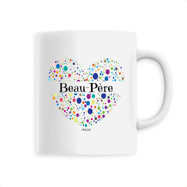 Mug - Beau-Père (Coeur) - 6 Coloris - Cadeau Unique & Tendre - Cadeau Personnalisable - Cadeaux-Positifs.com -Unique-Blanc-