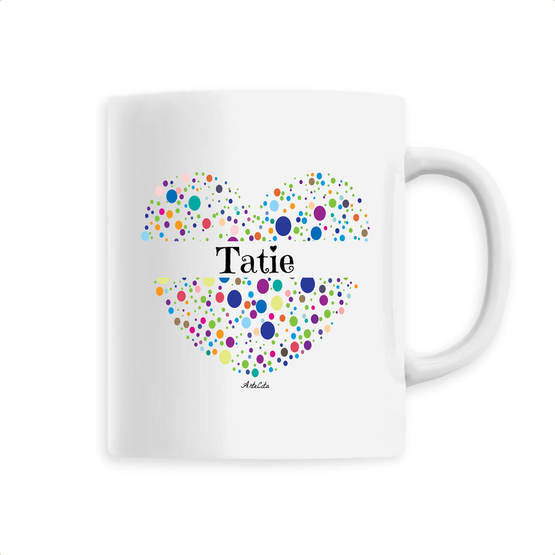 Cadeau anniversaire : Mug - Tatie (Coeur) - 6 Coloris - Cadeau Unique & Tendre - Cadeau Personnalisable - Cadeaux-Positifs.com -Unique-Blanc-