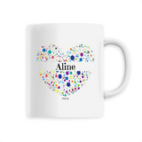 Mug - Aline (Coeur) - 6 Coloris - Cadeau Unique & Tendre - Cadeau Personnalisable - Cadeaux-Positifs.com -Unique-Blanc-