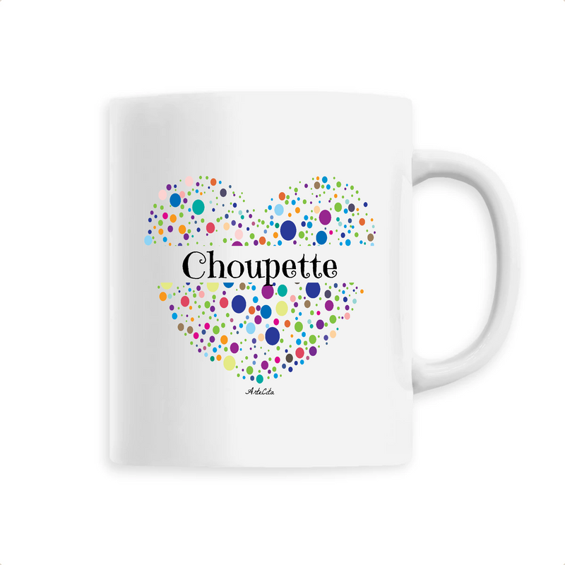 Cadeau anniversaire : Mug - Choupette (Coeur) - 6 Coloris - Cadeau Unique & Tendre - Cadeau Personnalisable - Cadeaux-Positifs.com -Unique-Blanc-