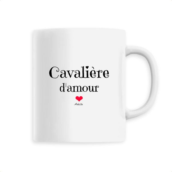 Mug - Cavalière d'amour - 6 Coloris - Cadeau Original & Tendre - Cadeau Personnalisable - Cadeaux-Positifs.com -Unique-Blanc-