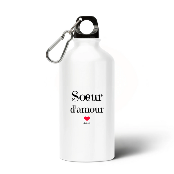 Gourde - Sœur d'amour - Sans BPA - Cadeau Tendre & Original - Cadeau Personnalisable - Cadeaux-Positifs.com -Unique-Blanc-