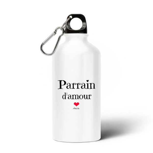 Gourde - Parrain d'amour - Sans BPA - Cadeau Original & Tendre - Cadeau Personnalisable - Cadeaux-Positifs.com -Unique-Blanc-