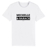 T-Shirt Premium - Michelle & Barack - Coton Bio - 12 Coloris - Mythique - Cadeau Personnalisable - Cadeaux-Positifs.com -XS-Blanc-