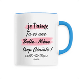 Mug - Belle-Mère je t'aime - 6 Coloris - Cadeau Original - Cadeau Personnalisable - Cadeaux-Positifs.com -Unique-Bleu-