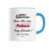 Mug - Merci Maîtresse - 6 Coloris - Cadeau Original - Cadeau Personnalisable - Cadeaux-Positifs.com -Unique-Bleu-