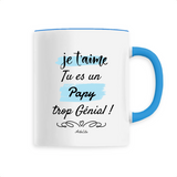 Mug - Papy je t'aime - 6 Coloris - Cadeau Original - Cadeau Personnalisable - Cadeaux-Positifs.com -Unique-Bleu-