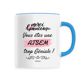 Mug - Merci ATSEM - 6 Coloris - Cadeau Original - Cadeau Personnalisable - Cadeaux-Positifs.com -Unique-Bleu-