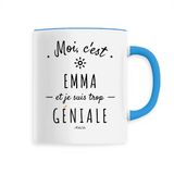 Mug - Emma est trop Géniale - 6 Coloris - Cadeau Original - Cadeau Personnalisable - Cadeaux-Positifs.com -Unique-Bleu-