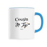 Mug - Cousin au Top - 6 Coloris - Cadeau Original - Cadeau Personnalisable - Cadeaux-Positifs.com -Unique-Bleu-