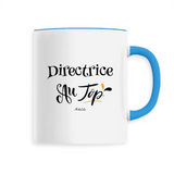 Mug - Directrice au Top - 6 Coloris - Cadeau Original - Cadeau Personnalisable - Cadeaux-Positifs.com -Unique-Bleu-