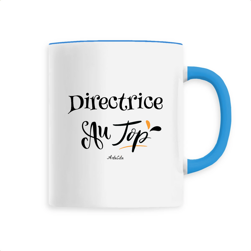 Cadeau anniversaire : Mug - Directrice au Top - 6 Coloris - Cadeau Original - Cadeau Personnalisable - Cadeaux-Positifs.com -Unique-Bleu-