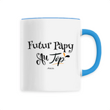 Mug - Futur Papy au Top - 6 Coloris - Cadeau Original - Cadeau Personnalisable - Cadeaux-Positifs.com -Unique-Bleu-
