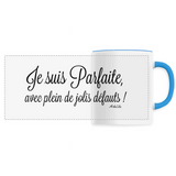 Mug - Parfaite avec plein de jolis défauts - 6 Coloris - Unique - Cadeau Personnalisable - Cadeaux-Positifs.com -Unique-Bleu-