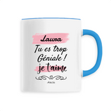 Mug - Laura je t'aime - 6 Coloris - Cadeau Tendre & Original - Cadeau Personnalisable - Cadeaux-Positifs.com -Unique-Bleu-