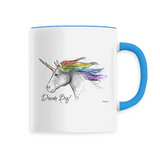 Mug - Licorne Dream Big - 6 Coloris - Cadeau Original - Cadeau Personnalisable - Cadeaux-Positifs.com -Unique-Bleu-