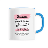 Mug - Brigitte je t'aime - 6 Coloris - Cadeau Tendre - Cadeau Personnalisable - Cadeaux-Positifs.com -Unique-Bleu-