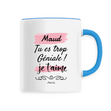 Mug - Maud je t'aime - 6 Coloris - Cadeau Tendre et Original - Cadeau Personnalisable - Cadeaux-Positifs.com -Unique-Bleu-