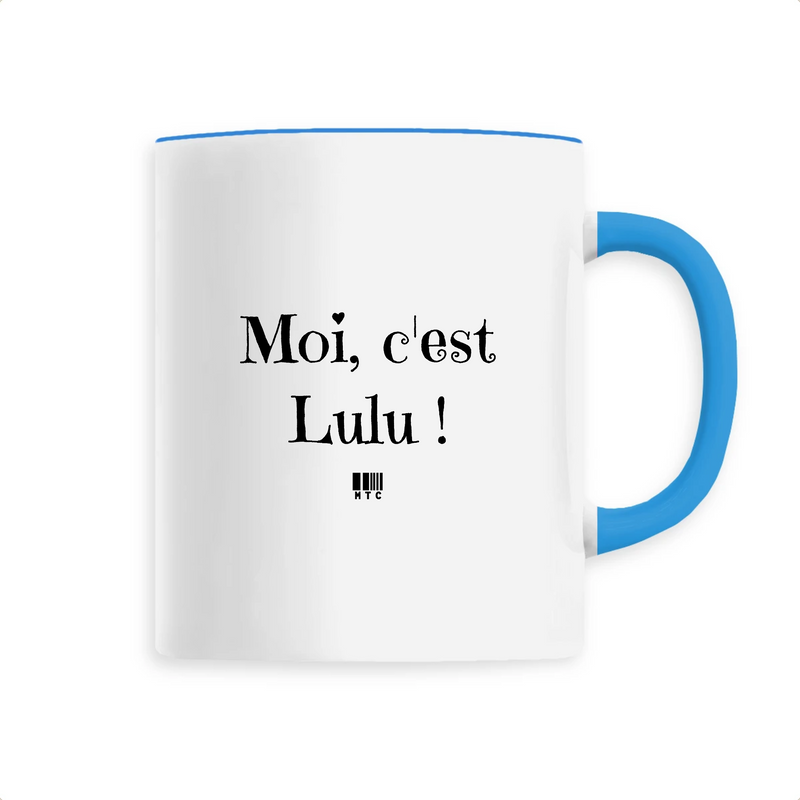 Cadeau anniversaire : Mug - Moi c'est Lulu - 6 Coloris - Cadeau Original - Cadeau Personnalisable - Cadeaux-Positifs.com -Unique-Bleu-