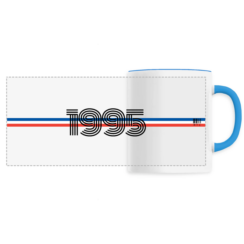 Cadeau anniversaire : Mug - Année 1995 - 6 Coloris - Cadeau Original - Cadeau Personnalisable - Cadeaux-Positifs.com -Unique-Bleu-