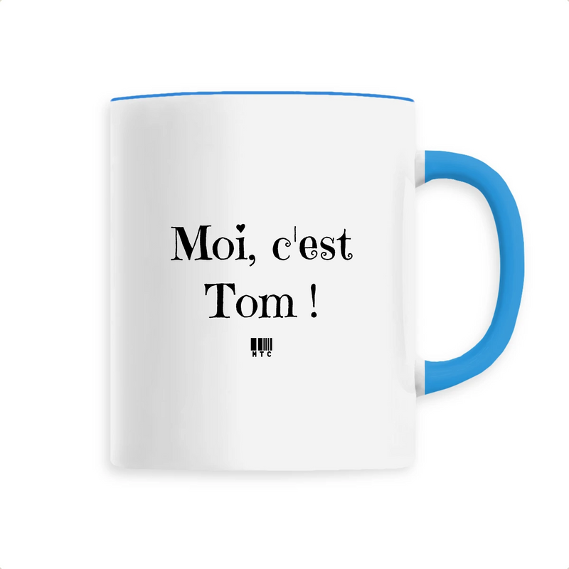 Cadeau anniversaire : Mug - Moi c'est Tom - 6 Coloris - Cadeau Original - Cadeau Personnalisable - Cadeaux-Positifs.com -Unique-Bleu-