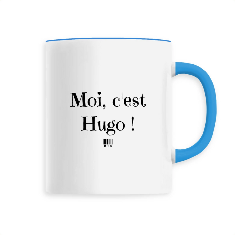 Cadeau anniversaire : Mug - Moi c'est Hugo - 6 Coloris - Cadeau Original - Cadeau Personnalisable - Cadeaux-Positifs.com -Unique-Bleu-