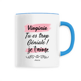 Mug - Virginie je t'aime - 6 Coloris - Cadeau Tendre & Original - Cadeau Personnalisable - Cadeaux-Positifs.com -Unique-Bleu-