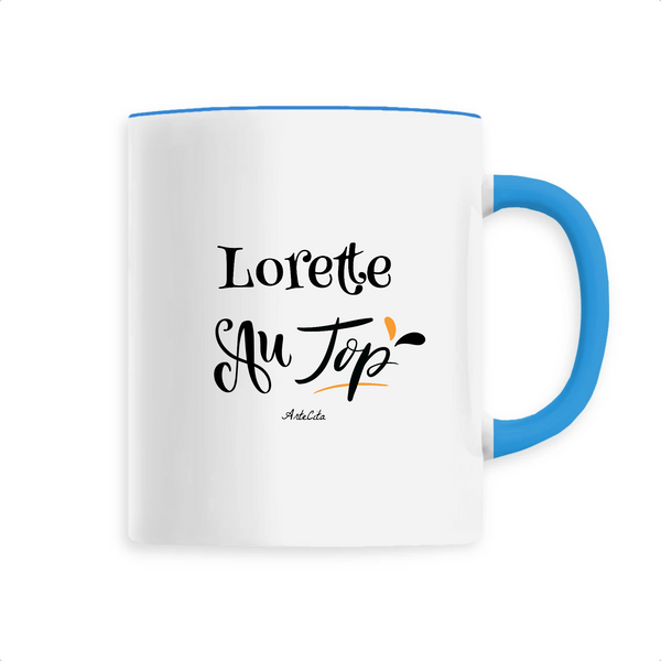 Mug - Lorette au Top - 6 Coloris - Cadeau Original - Cadeau Personnalisable - Cadeaux-Positifs.com -Unique-Bleu-