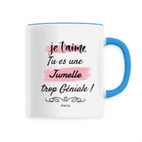 Mug - Jumelle je t'aime - 6 Coloris - Cadeau Original - Cadeau Personnalisable - Cadeaux-Positifs.com -Unique-Bleu-