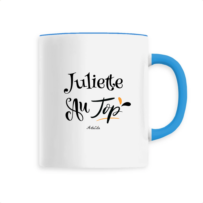 Cadeau anniversaire : Mug - Juliette au Top - 6 Coloris - Cadeau Original - Cadeau Personnalisable - Cadeaux-Positifs.com -Unique-Bleu-