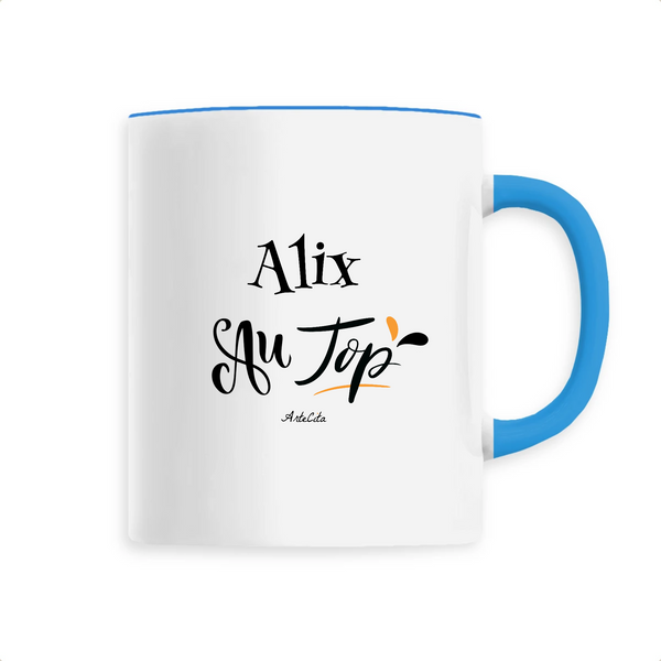 Mug - Alix au Top - 6 Coloris - Cadeau Original - Cadeau Personnalisable - Cadeaux-Positifs.com -Unique-Bleu-