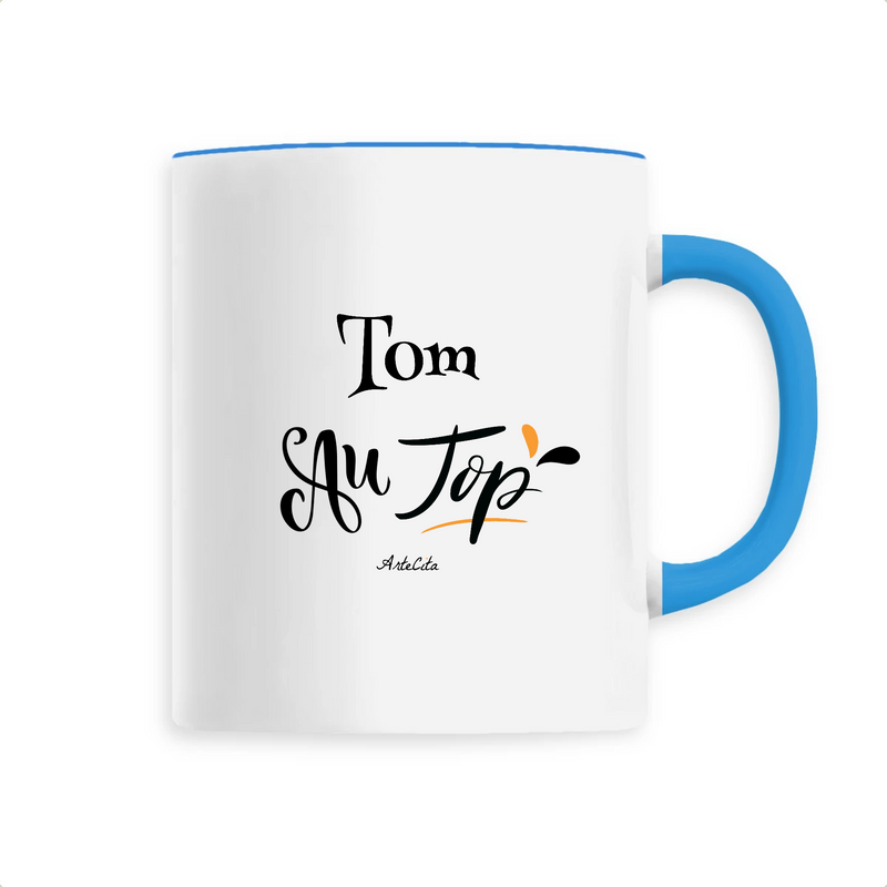 Cadeau anniversaire : Mug - Tom au Top - 6 Coloris - Cadeau Original - Cadeau Personnalisable - Cadeaux-Positifs.com -Unique-Bleu-