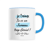 Mug - Jumeau je t'aime - 6 Coloris - Cadeau Original - Cadeau Personnalisable - Cadeaux-Positifs.com -Unique-Bleu-