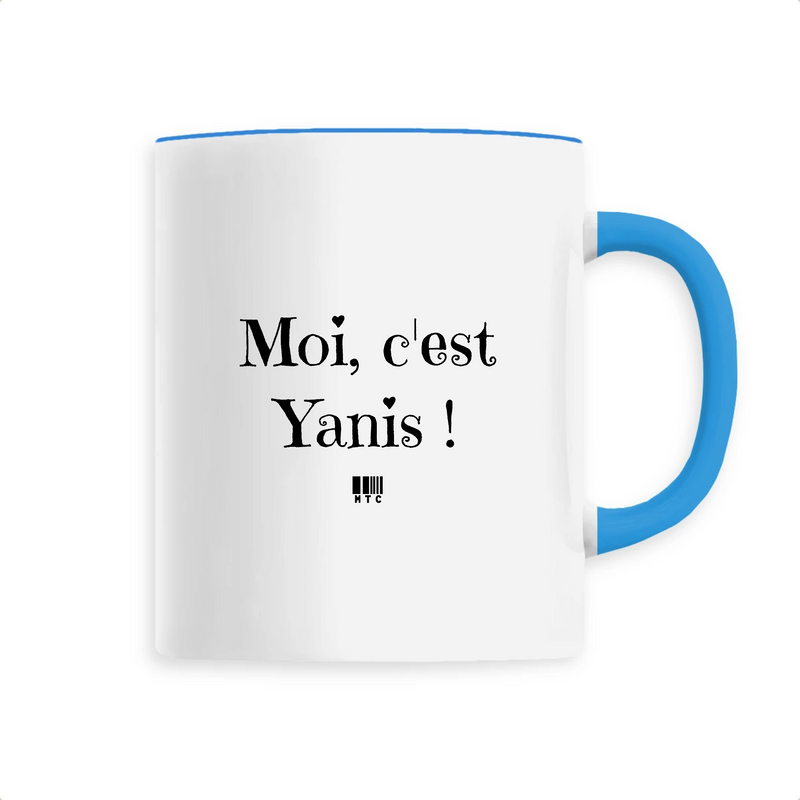 Cadeau anniversaire : Mug - Moi c'est Yanis - 6 Coloris - Cadeau Original - Cadeau Personnalisable - Cadeaux-Positifs.com -Unique-Bleu-