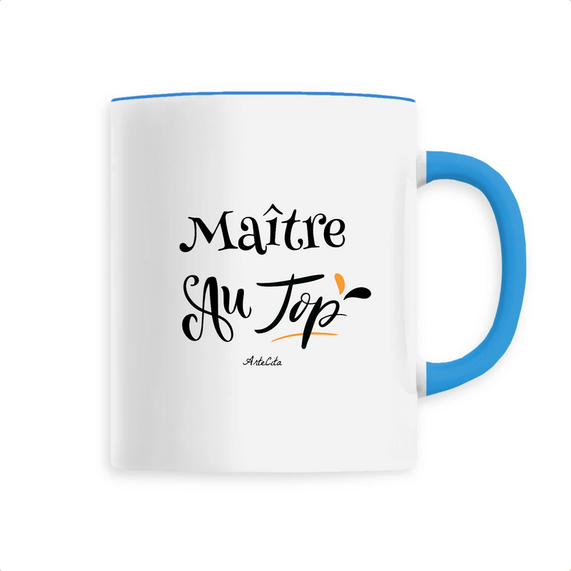 Cadeau anniversaire : Mug - Maître au Top - 6 Coloris - Cadeau Original - Cadeau Personnalisable - Cadeaux-Positifs.com -Unique-Bleu-
