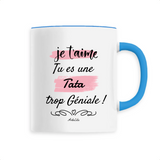 Mug - Tata Je t'aime - 6 Coloris - Cadeau Original - Cadeau Personnalisable - Cadeaux-Positifs.com -Unique-Bleu-