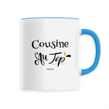 Mug - Cousine au Top - 6 Coloris - Cadeau Original - Cadeau Personnalisable - Cadeaux-Positifs.com -Unique-Bleu-