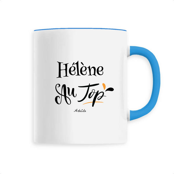 Mug - Hélène au Top - 6 Coloris - Cadeau Original - Cadeau Personnalisable - Cadeaux-Positifs.com -Unique-Bleu-