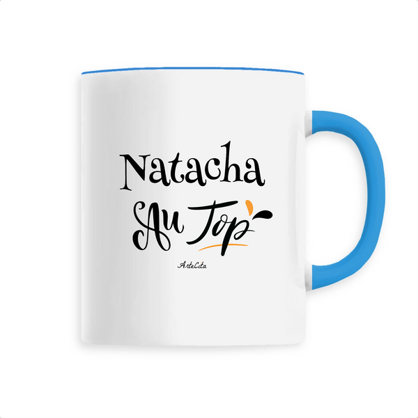 Mug - Natacha au Top - 6 Coloris - Cadeau Original - Cadeau Personnalisable - Cadeaux-Positifs.com -Unique-Bleu-