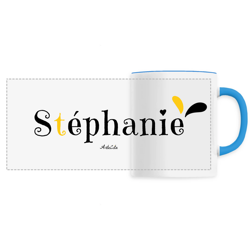 Cadeau anniversaire : Mug - Stéphanie - 6 Coloris - Cadeau Original - Cadeau Personnalisable - Cadeaux-Positifs.com -Unique-Bleu-